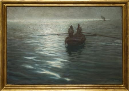 Guido Grimani — Marina con pescatori